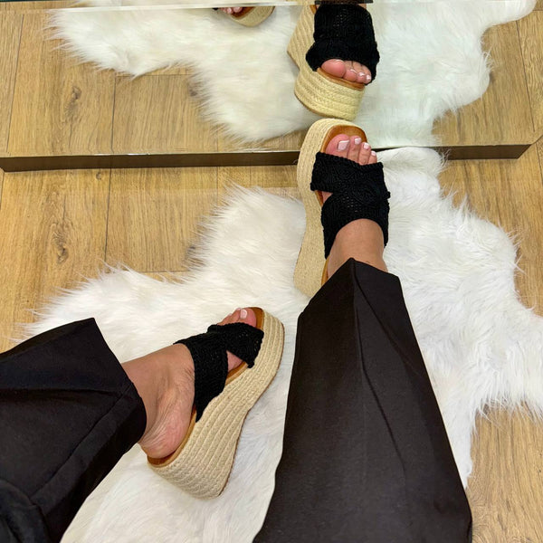 femmes sandales plats chic et confortables espadrilles plate-forme