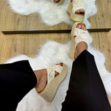 femmes sandales plats chic et confortables espadrilles plate-forme