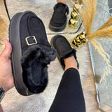 Chaussons d'intérieur/extérieur de voyage/vacances minimalistes unicolore en peluche à la mode