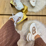 Baskets à semelles épaisses à lacets