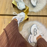 Baskets à semelles épaisses à lacets